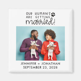 Íman Nossos humanos se casando com fotos de cachorro.