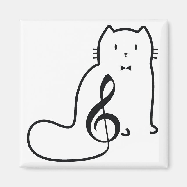 ÍMAN NOTA DE GATO E MÚSICA (Frente)