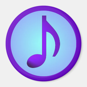 Íman Nota De Música Purple Blue Simplesmente Elegante