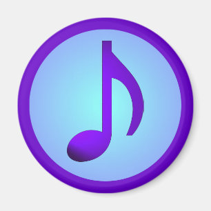 Íman Nota De Música Purple Blue Simplesmente Elegante