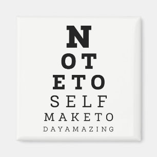 Íman Nota De Teste De Visão Para Autotornar Incrível Ho