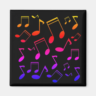 Íman Notas de música em preto