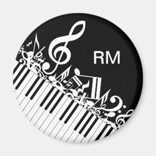 Íman Notas Musicais e Chaves Piano Personalizadas