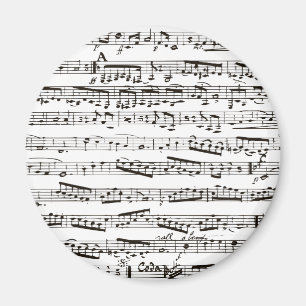 Íman Notas musicais preto e branco