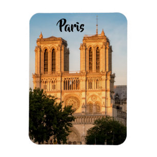 Íman Notre Dame de Paris em Ouro Hour - Paris, França