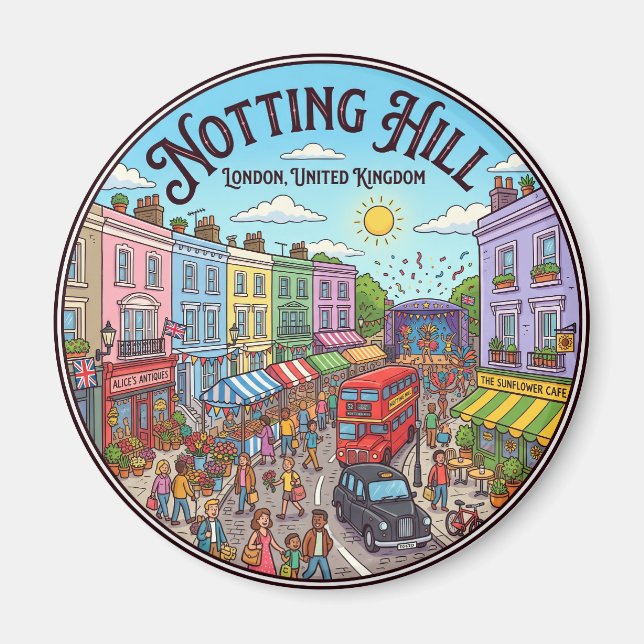 Íman Notting Hill Reino Unido (Frente)