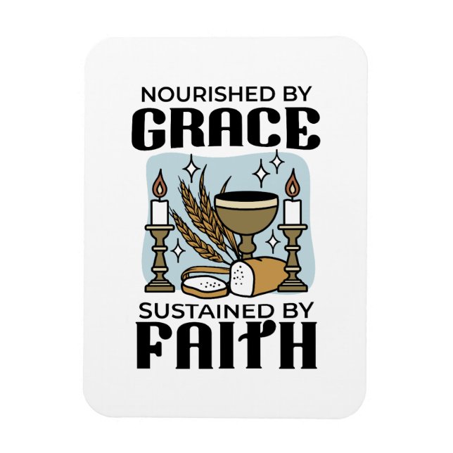 Íman Nourished by Grace, Sustained by Faith Design (Vertical)