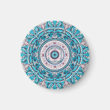 Nouveau Floral Mandala Magnet