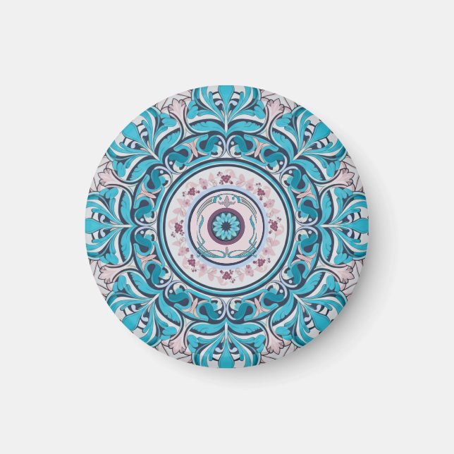 Íman Nouveau Floral Mandala Magnet (Frente)