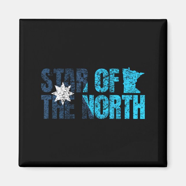 Íman Nova Bandeira do Estado de Minnesota Mn Estrela do (Frente)