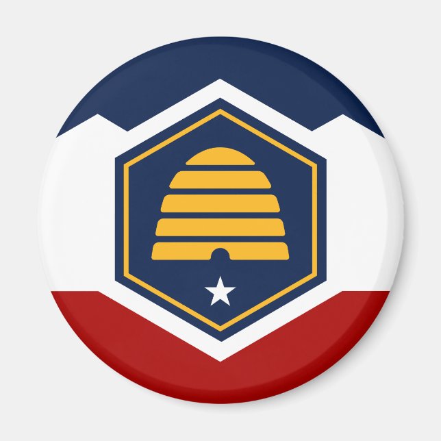 Íman Nova bandeira do Estado de Utah (Frente)