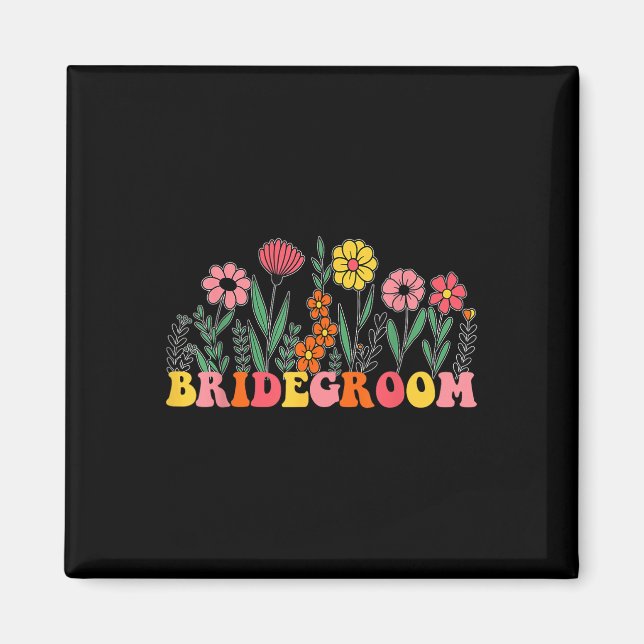 Íman Nova Bridegroom Wildflower Primeiro Aniversário &a (Frente)