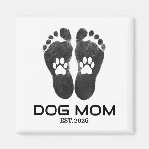 Íman Nova Data de Mãe de Cachorro Pegadas Ousadas