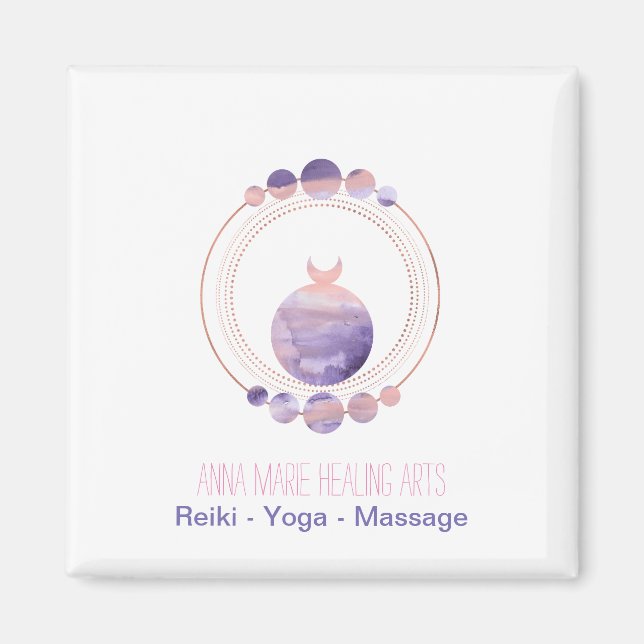 Íman Nova Idade, Rosa, Dourada, Cor-de-rosa, Geometria  (Frente)