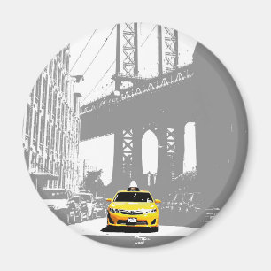 Íman Nova Iorque Brooklyn Bridge Nyc Yellow Taxi