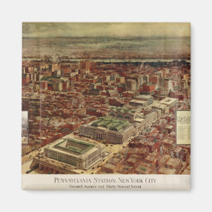 Íman Nova Iorque da estação de Pensilvânia em 1910