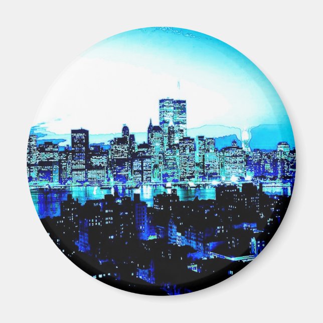 Íman Nova Iorque de Arranha-céus à noite (Frente)