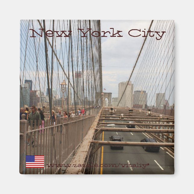 Íman Nova Iorque do ímã da ponte Brooklyn (Frente)