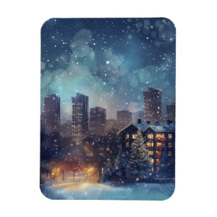 Íman Nova Iorque ilustrativa na neve