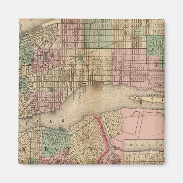 Íman Nova Iorque, Mapa do Brooklyn por Mitchell (Frente)
