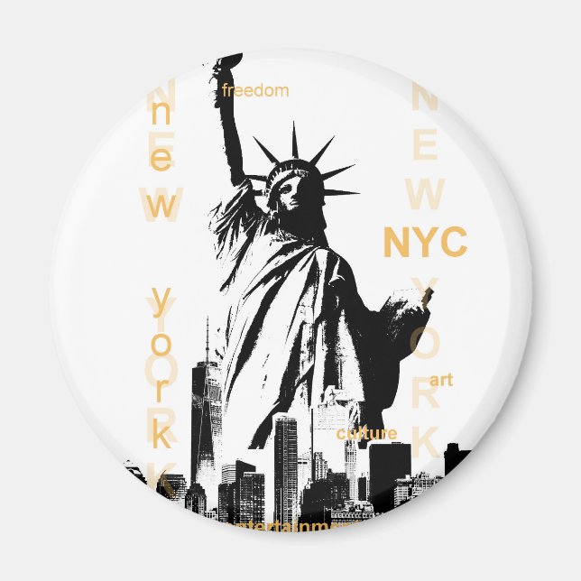 Íman Nova Iorque Ny Nyc Estátua da Liberdade (Frente)