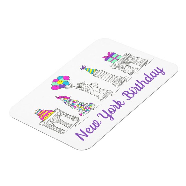 Íman Nova Iorque NYC Landmarks Festa de aniversário (Left Side)