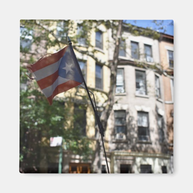 Íman Nova Iorque NYC Puerto Rican Flag Photoshop (Frente)