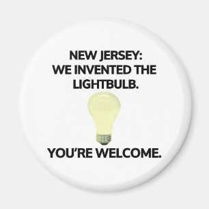 Íman Nova Jersey: Inventamos a lâmpada.