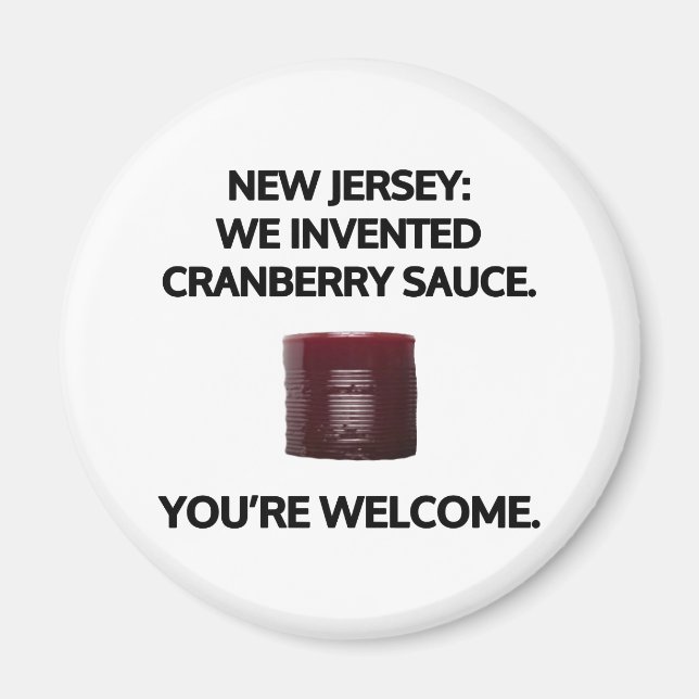 Íman Nova Jersey: Inventamos molho de amora. (Frente)