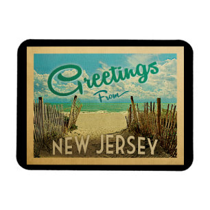 Íman Nova Jersey Shore Beach Viagens vintage