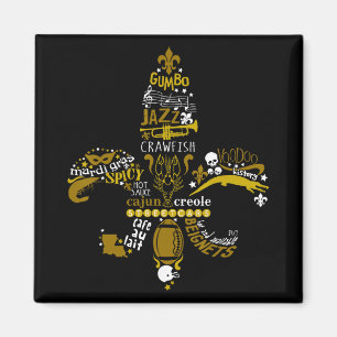 Íman Nova Orleans Fleur-de-lis Vida Sulista Homens Mulh