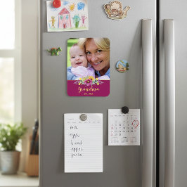 Íman Nova Vovó Bonito Foto Floral