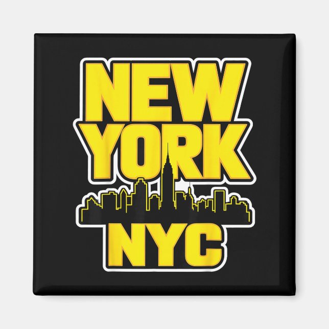 Íman nova york cidade skyline bronx queens manhattan es (Frente)