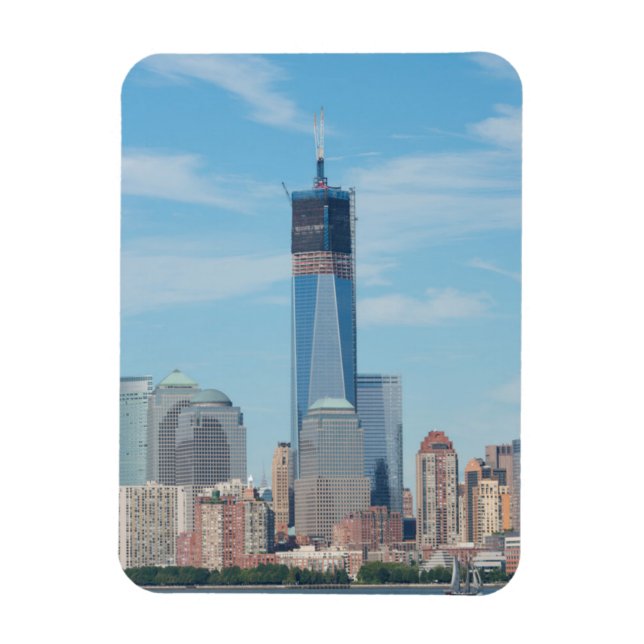 Íman Nova York, Nova York. Silhueta da Cidade de Manhat (Vertical)