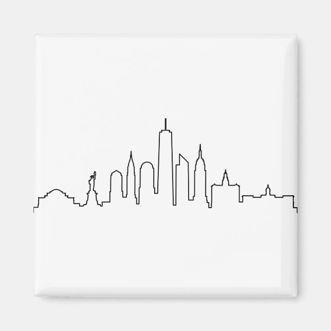 Íman NOVA YORK NYC Manhatten EUA City Skyline Silhouett (Frente)