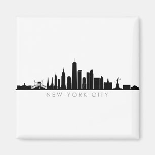 Íman NOVA YORK NYC Manhatten EUA City Skyline Silhouett