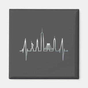 Íman Nova York Skyline Coração Amor Estátua da Liberdad