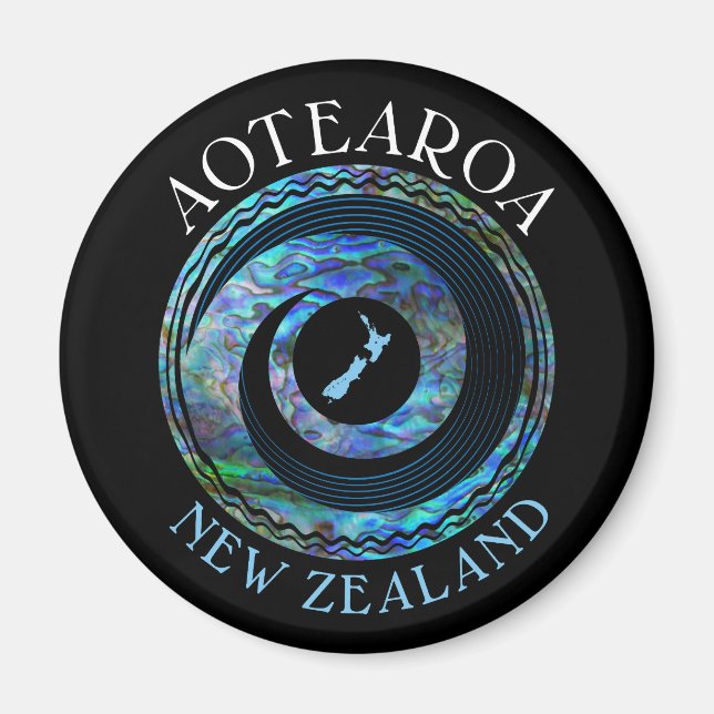 ÍMAN NOVA ZEALAND KORU MAP PAUA (Frente)