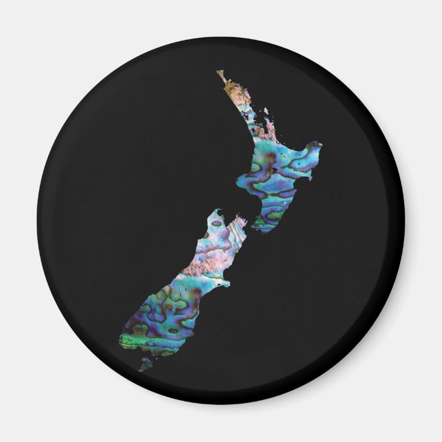 ÍMAN NOVA ZEALAND MAP SIMPLES PAUA (Frente)