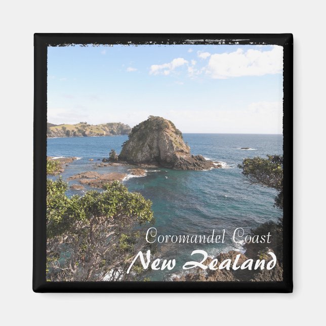 Íman Nova Zelândia, Costa de Coromandel, Ilha (Magnet) (Frente)