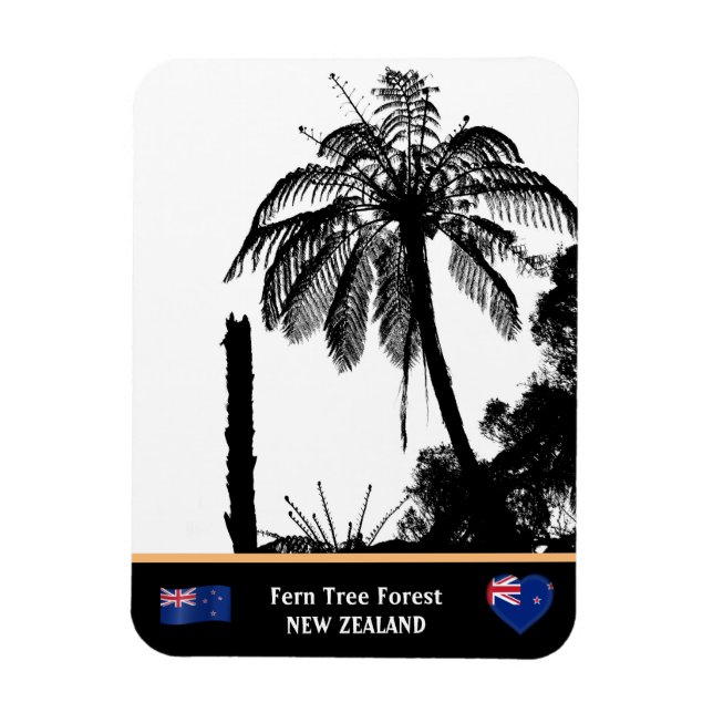 Íman Nova Zelândia - Floresta Fern/Selvagem (Vertical)