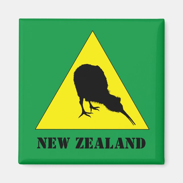 Íman Nova Zelândia, Kiwi Bird & No Flying Zone /Aotearo (Frente)
