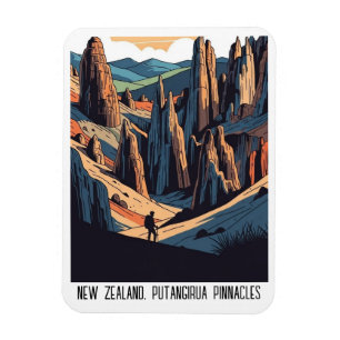 Íman Nova Zelândia Putangirua PinnaclesViagem