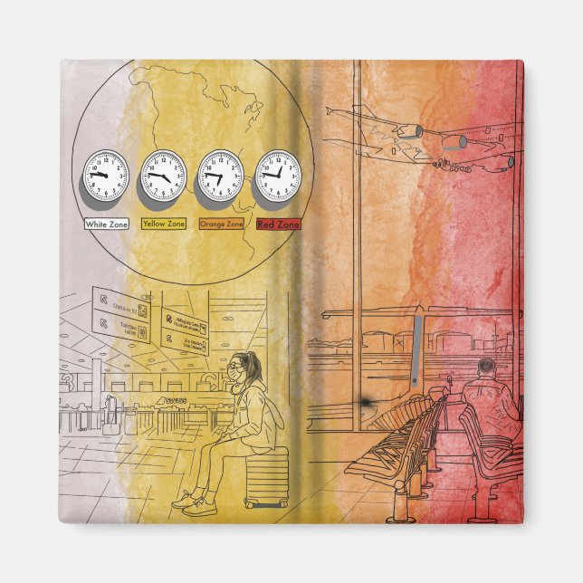 Íman Novas rotas de Viagem (Frente)