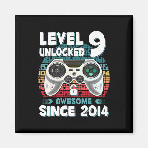 Íman Nove 9 anos BDay Son Boy Gamer 9th 9 anos