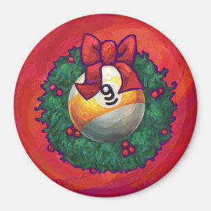 Íman Nove Bola na Fúria de Natal em Vermelho