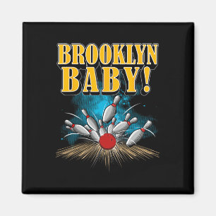 Íman Novelty, 10 Pinos Brooklyn Baby Engraçado Bowler E