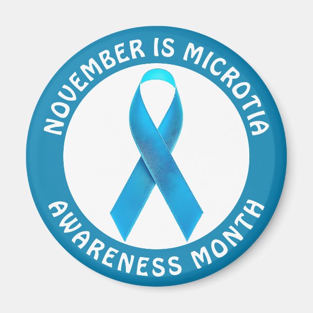 Íman Novembro é o Mês de Conscientização sobre Microtia (Frente)