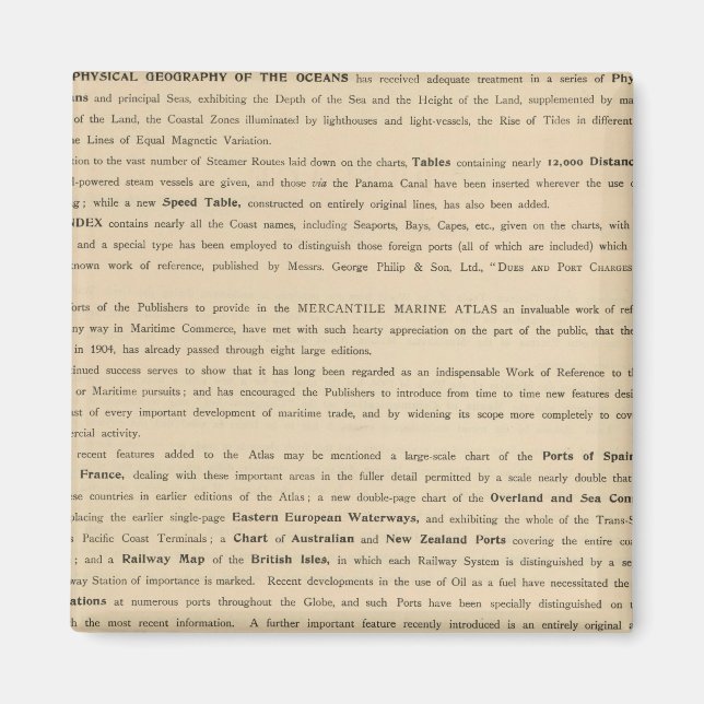 Íman Novo atlas marinho mercantil (Frente)