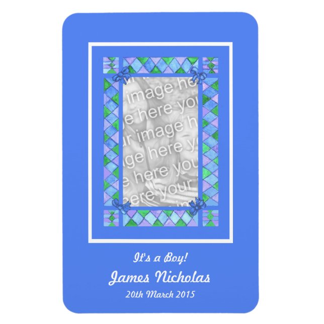 Íman Novo Baby Boy anunciando o ímã flexível (Vertical)